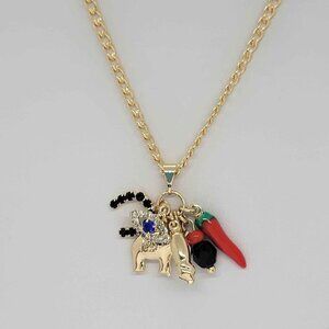 Brand New Brazilian 18k Gold Filled Lucky Charms Necklace